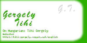 gergely tihi business card